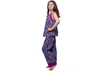 Fashion Womens Summer Nightwear Water Print Fabric Waistcoat and Long Pant with Cotton Lace