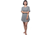 Woman Short Sleeve Ladies Summer Pyjamas Nightwear Bamboo Cotton Stripe Fabric