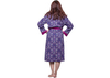 Purple Single Jersey Womens Summer Nightwear Cotton Long Night Robe with Solid Binding